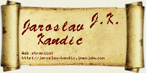 Jaroslav Kandić vizit kartica